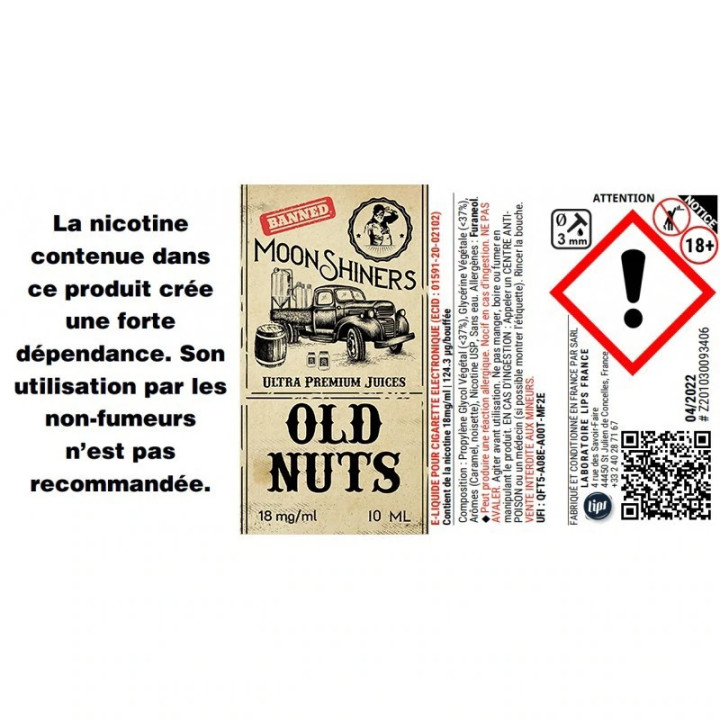 Old Nuts Moonshiners 50 ml - Le French Liquide