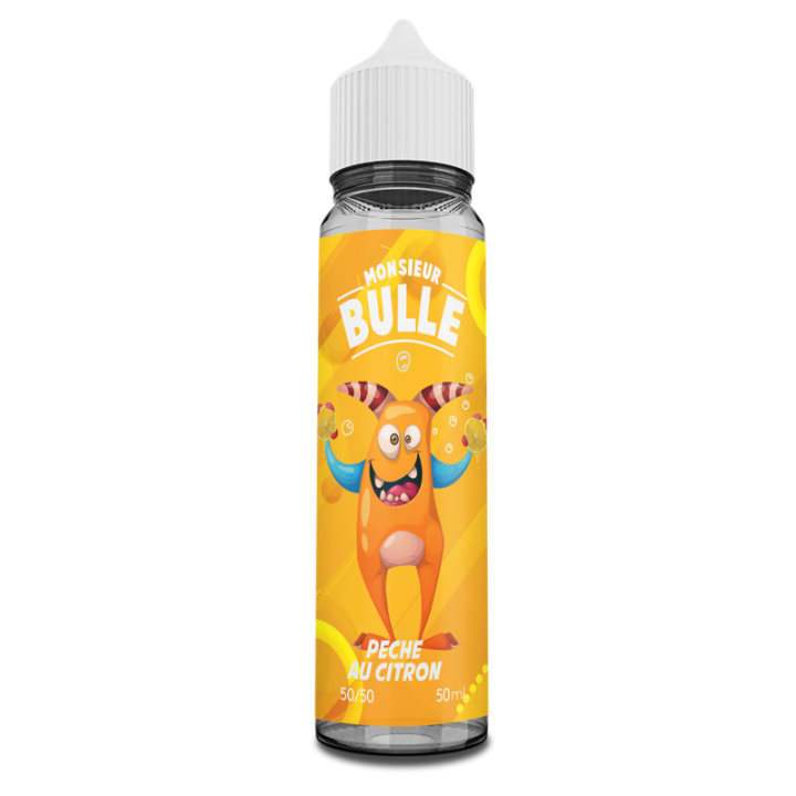 Pêche Citron - 50ml 0mg - MR BULLE - LIQUIDEO